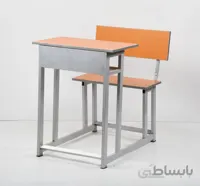 نیمکت مدرسه تک نفره پشتی دار دبستانی کد 2017