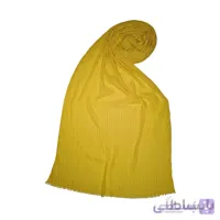 شال پلیسه نخی زرد