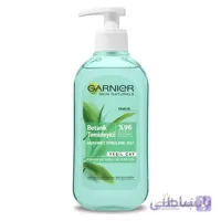 ژل شستشوی صورت گارنیر مدل Green Tea مناسب پوست چرب 200 میلی لیتر ا Garnier Botanical Gel Wash With Green Tea Leaves
