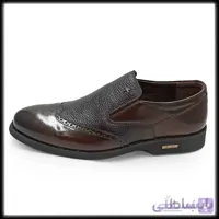 کفش چرم طبیعی بزرگپا مدل لیزو بی بند