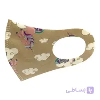 ماسک لیزری غواصی بچگانه طرح یونیکورن رنگ کرم کد 014 ا Children Mask Code014