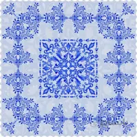 رومیزی مخمل مربع مهر هندی