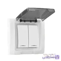 کلید دو پل بارانی درب دار توکار پارت الکتریک مدل آذین