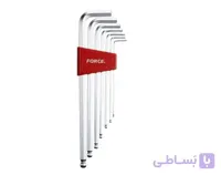 سری آچار آلن سر گرد 7 عددی فوق بلند (از 2.5 تا 10 میلیمتر) فورس – FORCE مدل 5072XLB
