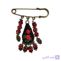 سنجاق سینه برنجی طرح انار مدل 1737