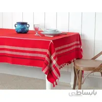 رومیزی مدل Brigitte Kirmizi سایز 200×150 سانتی متر مادام کوکو
