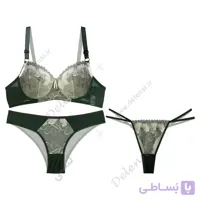 ست شورت و سوتین مشکی گیپوری با دو مدل شورت