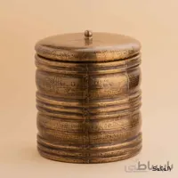 بانکه برنجی و چوبی طلایی سایز 3