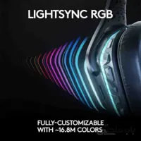 هدست گیمینگ بیسیم 7.1 لاجیتک مدل G935 ا Logitech G935 Wireless DTS:X 7.1 Surround Sound LIGHTSYNC RGB PC Gaming Headset - Black/Blue