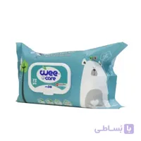 دستمال مرطوب وی کر حاوی روغن زیتون و عصاره آلوئه ورا 72 برگی ا Wee Care Wipes containing olive oil and aloe vera extract 72Pcs