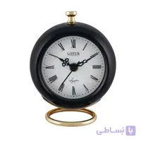 ساعت رومیزی فلزی لوتوس مدل BS-600 مشکی طلایی