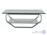 میز جلو مبلی tr100 ابکاری کروم و شیشه دودی ا TR100