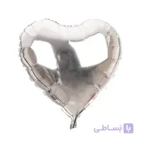 بادکنک فویلی قلب نقره ای