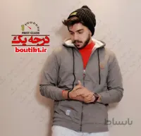 سوئیشرت خزدار تمام زیپ کلاهدار ملانژ