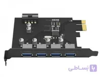 هاب اینترنال 4 پورت اوریکو Orico 4 Port USB3.0 PCI-E Expansion Card PME-4U