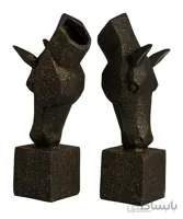 مجموعه دو عددی گلدان گرافیکی اسب طرح گرانیت