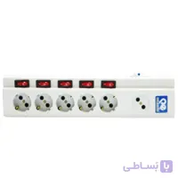 چند خانه فیوز دار 1+5 با کابل 1.8 متری پارت الکتریک ا PART ELECTRIC Power Strip