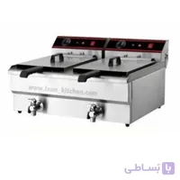 سرخ کن برقی رومیزی دو لگن با شیر تخلیه استار