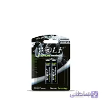 باتری نیم قلمی 2 عددی ولف آلکالاین