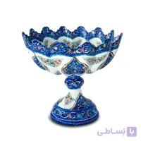 کاسه پایه دار میناکاری 25 سانتی مدل پرداز