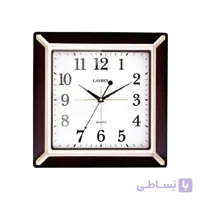 ساعت دیواری مربع لندکس وارداتی قهوه ای