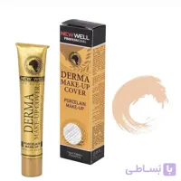 کرم پودر نیو ول تیوپی مدل DERMA COVER حجم 30 میلی لیتر درشش رنگ NEW WELL