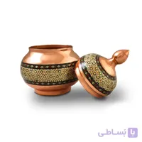 قندان مس و خاتم 13 سانت
