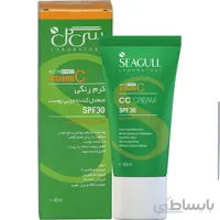 سی سی کرم رنگی متعادل کننده چربی پوست سی گل SPF30 ظرفیت 40 میلی لیتر ا Seagull Balancing Skin Oil CC Cream SPF30 40 ml