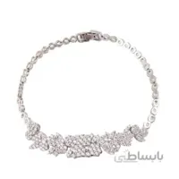دستبند نقره زنانه بازرگانی میلادی مدل فانتزی کد DP_513