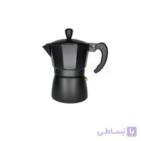 قهوه ساز موکاپات جنوا Genova رنگ مشکی سایز سه نفره ا Black Genova Mokapot 3 cups