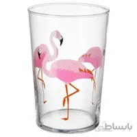 لیوان ایکیا IKEA مدل SOMMARFINT طرح فلامینگو
