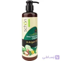 کرم پمپی نرم و مرطوب کننده شون حاوی خیار و آرگان 300 میل ا Schon Cream Soft Moisturizing Cucumber And Argan 300ml کد 388482