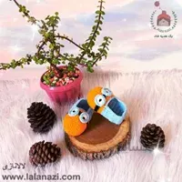 پاپوش بافتنی کودک طرح مینیون ( کد 30072 )