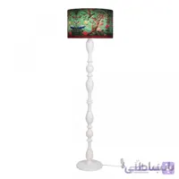 آباژور ایستاده مدل فوبوس پایه سفید طرح چکاوک کد 1003