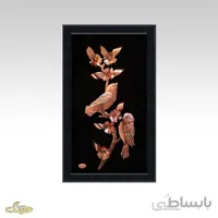 تابلو معرق مس گل و مرغ B05