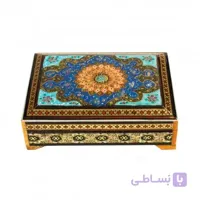 جعبه جاکارتی خاتم کاری نقاشی 11×8 سانتیمتری