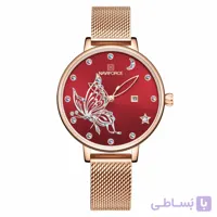 ساعت مچی نیوی فورس زنانه قرمز مدل Naviforce 5011