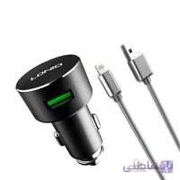 شارژر فندکی الدینیو مدل C308 همراه با کابل microUSB ا LDNIO C308 Car Charger