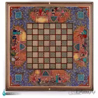 تخته نرد خاتم اعلا مجلس بزم قاجار ستونی کتابی ۵۰*۵۰
