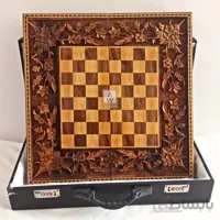تخته نرد معرق منبت چوبی شطرنجی کد ۱۰۲۲۹۶