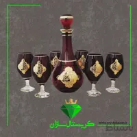 تنگ و جام ۷ پارچه مدل طلا برجسته کد J1312 کریستال سازان