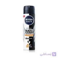 اسپری ضد تعریق مردانه نیوآ مدل Black & White Invisible Guclu Etki حجم ۱۵۰ میل