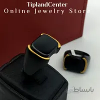 انگشتر نگین دار دو رنگ