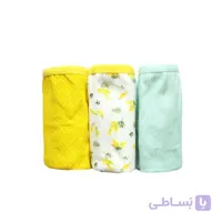 شورت نخی زنانه ترک طرح دار بسته 3 عددی کد und1009