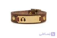 دستبند چرم طبیعی نشان ماه تولد مهر