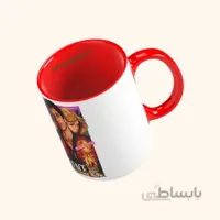 ماگ سرامیکی چاپی مدل Scar Face سفید و قرمز کد 12