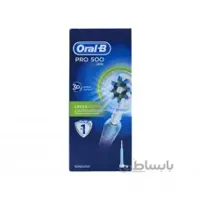 مسواک برقی قابل شارژ اورال-بی پرو 500 ا Oral-B Pro 500 Electric Power Rechargeable Toothbrush with Automatic Timer and Precision Clean Brush Head, Powered by Braun