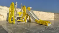 تاب و سرسره کودک مدل ملودی - سفید_آبی روشن