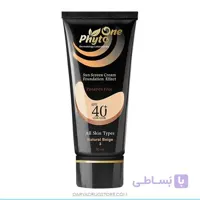 کرم ضد آفتاب کرم پودری spf40 بژ طبیعی مناسب انواع پوست فیتو وان