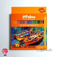 مداد رنگی 24 رنگ پالمو جعبه مقوایی نارنجی